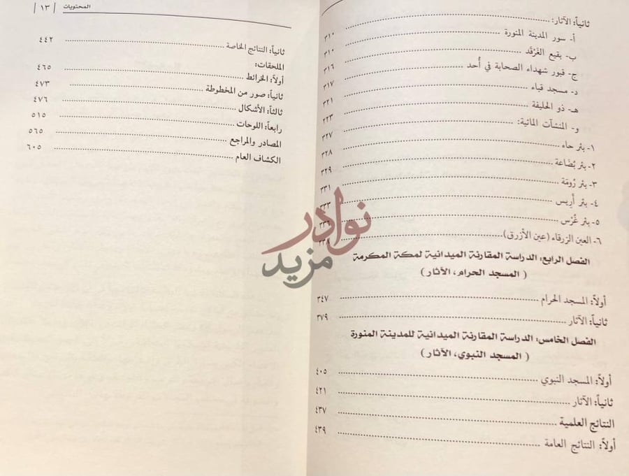 فهرس كتاب مكة المكرمة والمدينة المنورة المحتويات