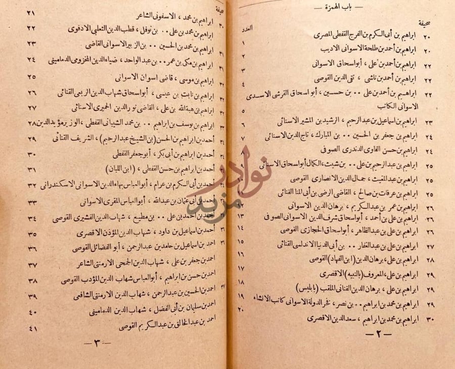 فهرس كتاب الطالع السعيد الجامع لاسماء الفضلاء والرواة باعلى