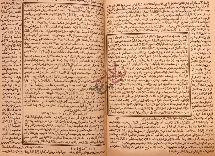 صفحة داخلية كتاب شرح التصريح على التوضيح لالفية ابن مالك