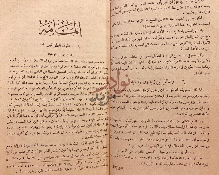 مقدمة كتاب ديوان ابن زيدون رسائله اخباره شعر الملكين