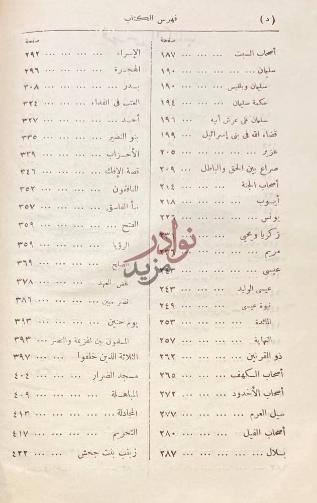 فهرس كتاب قصص القران فهرس الكتاب
