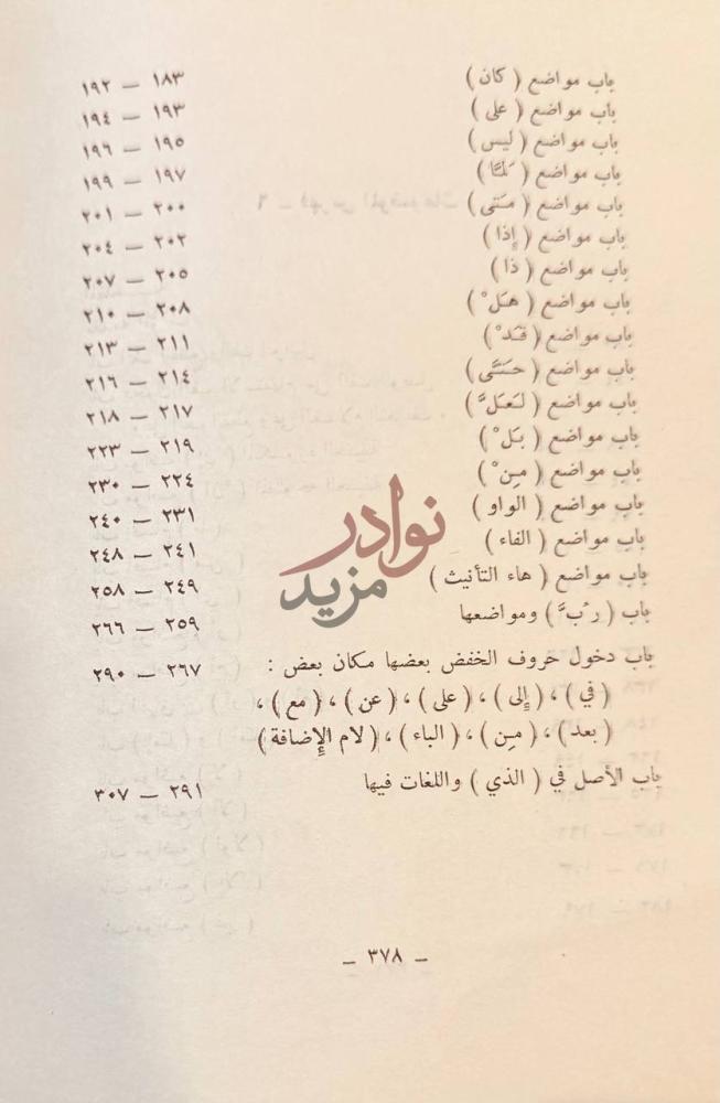 فهرس كتاب الازهية في علم الحروف