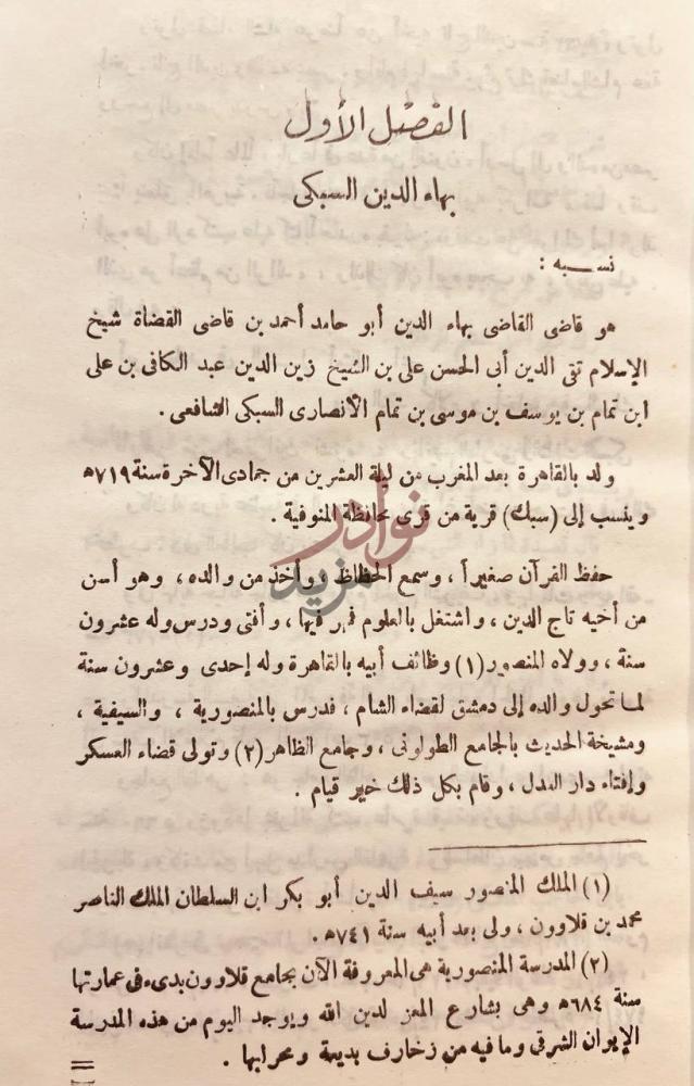 صفحة داخلية كتاب البهاء السبكي واراؤه البلاغية والنقدية