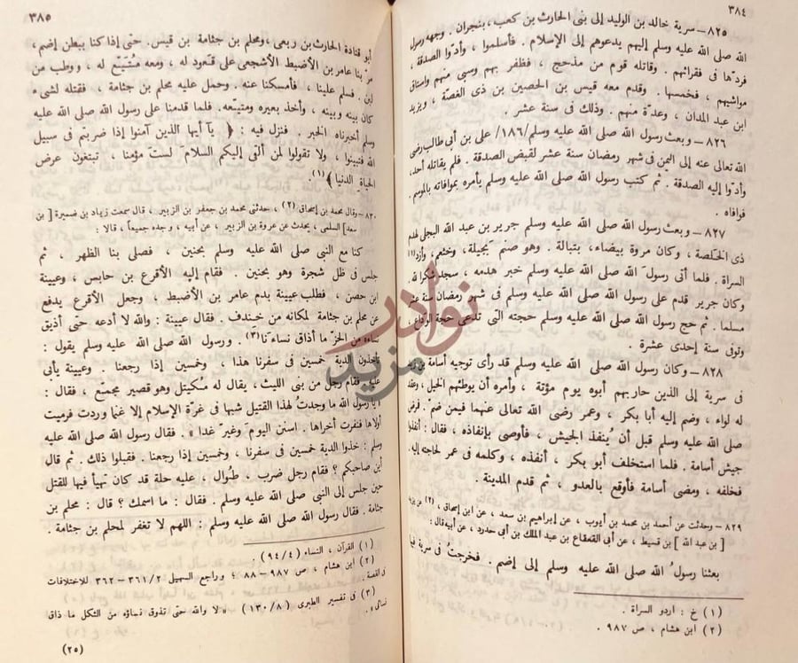 صفحة داخلية كتاب انساب الاشراف تكملة سير الحارث بن