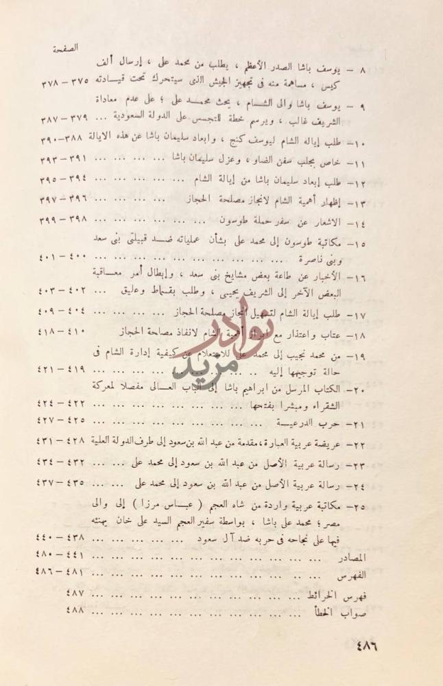 فهرس كتاب الدولة السعودية الاولى فهرس
