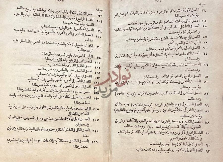 فهرس كتاب المرشد الامين للبنات والبنين