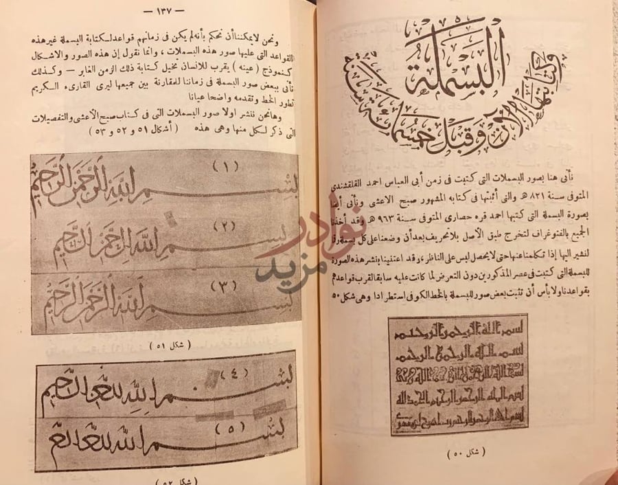 صفحة داخلية كتاب تاريخ الخط العربي وادابه تاريخي اجتماعي ادبي