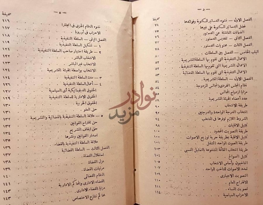 فهرس كتاب مبادئ القانون الدستوري المصري والمقارن فهرست