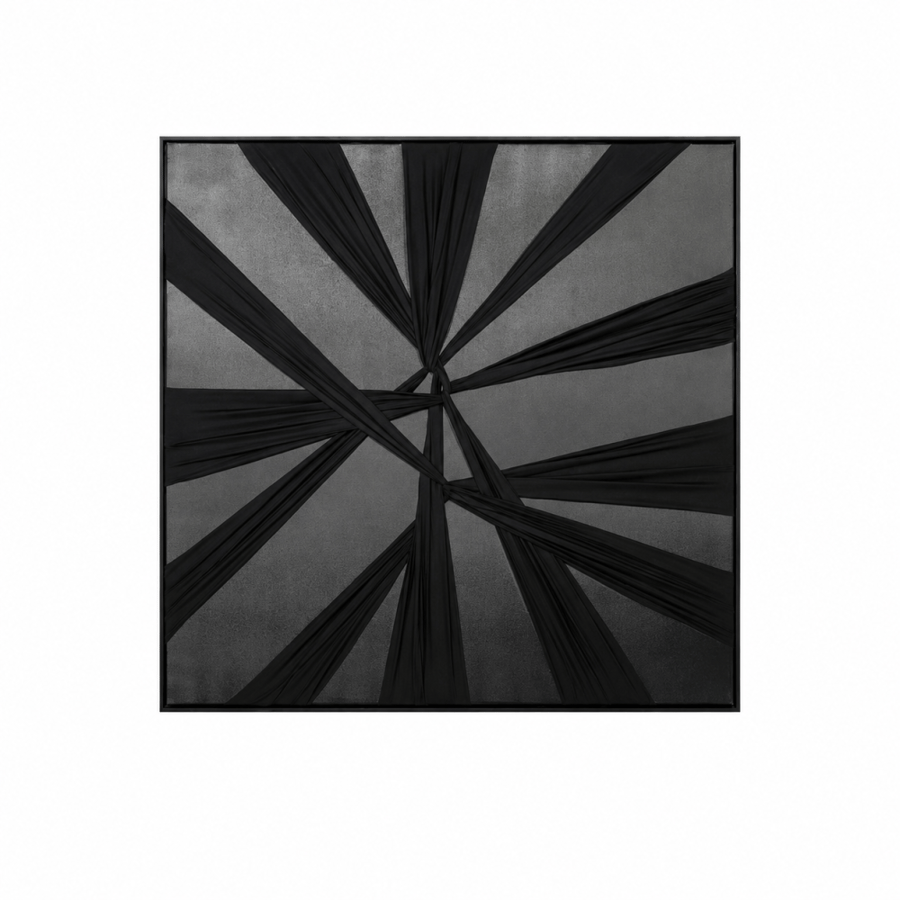 لوحة حائط مربعة بإطار أسود مقاس 80 × 80 سم
