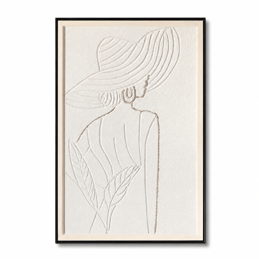 لوحة فنية مودرن بإطار أسود مقاس 100 × 150 سم