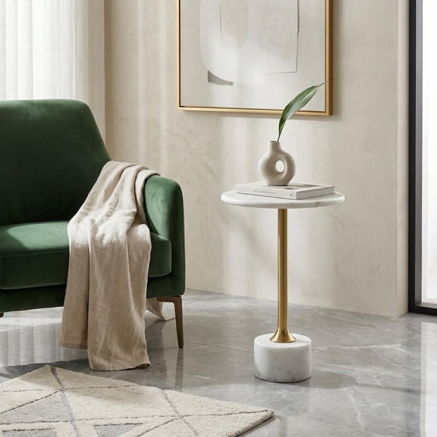 طاولة خدمة مفرد ذهبىبتصميم عصرى و أنيق