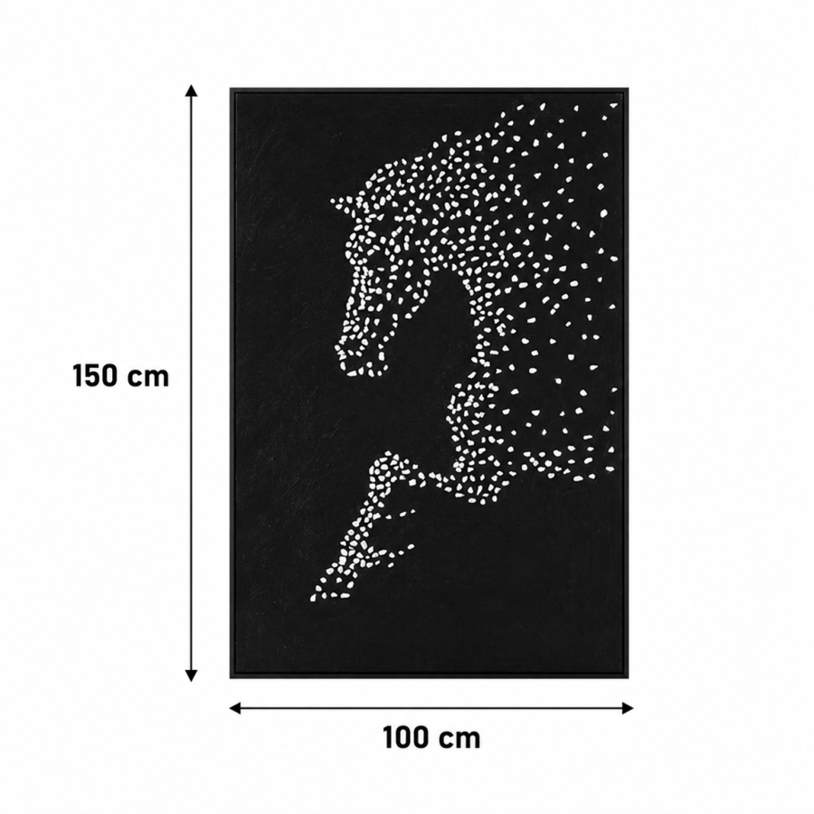 لوحة ديكور بإطار فضي مقاس 100 × 150 سم