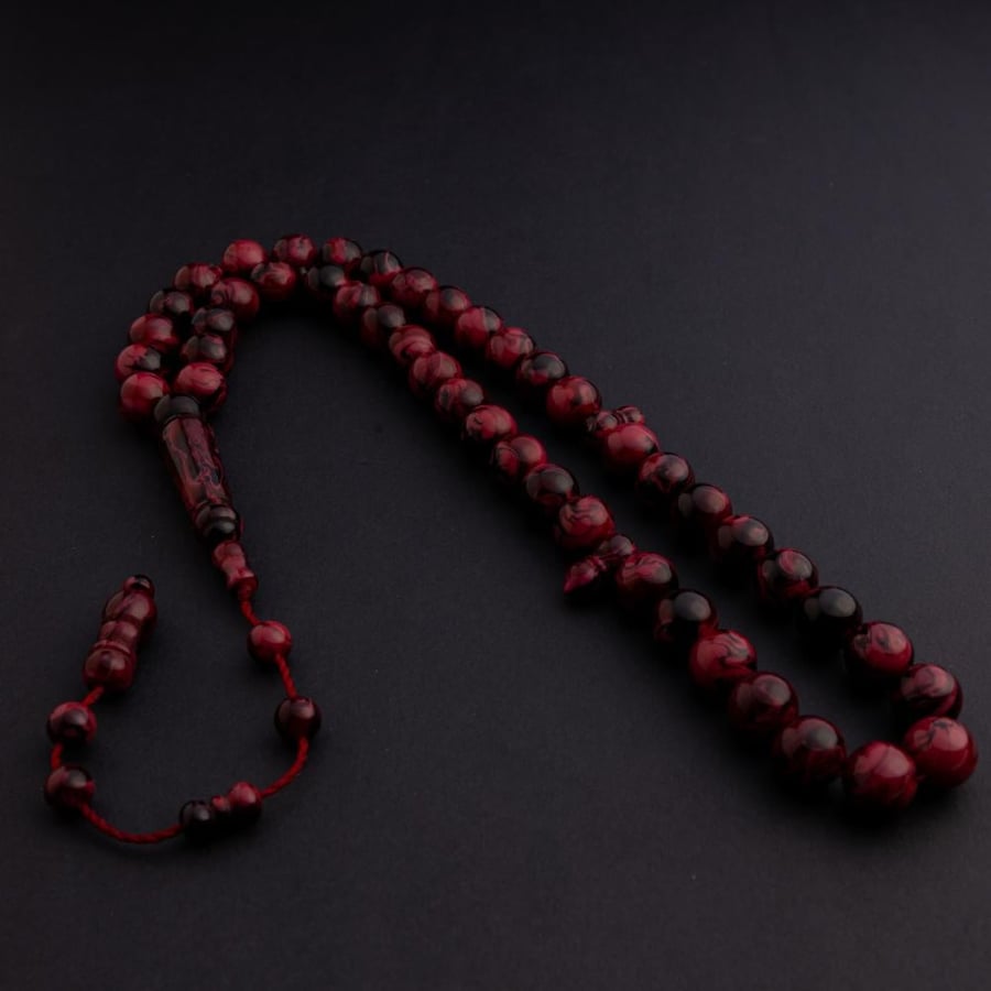 سبحة بكالايت تمليكه  - أحمر مخلوط
