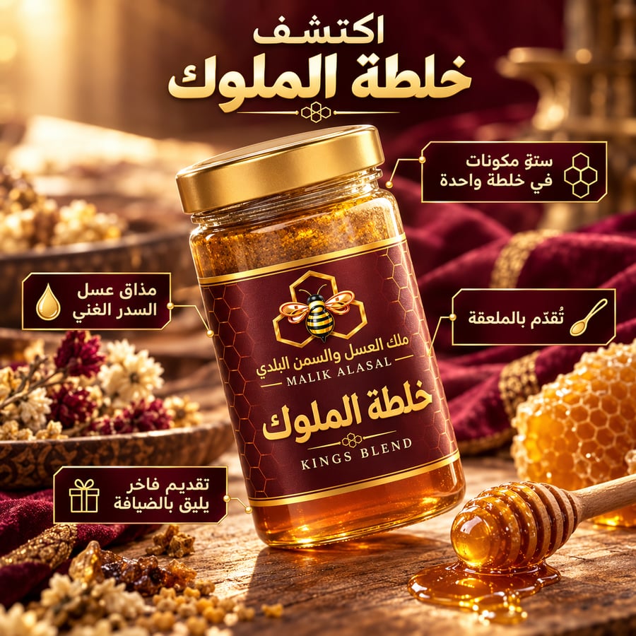 عسل زهورات فاخر | ربع ونصف وكيلو – ملك العسل