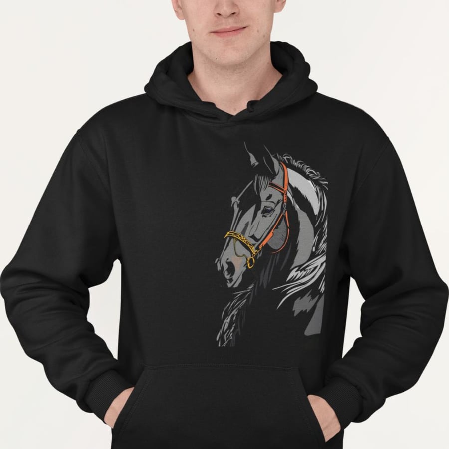 بلوفر Hoodie Black Horse