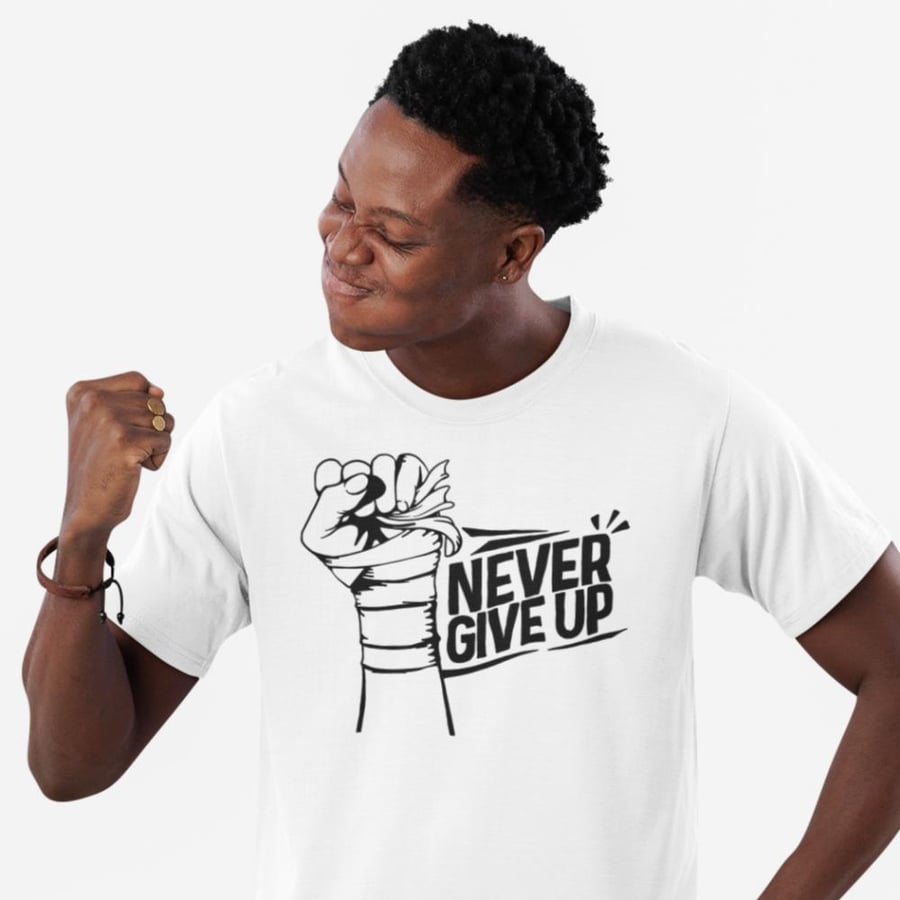 تي شيرت T-Shirt Never give up