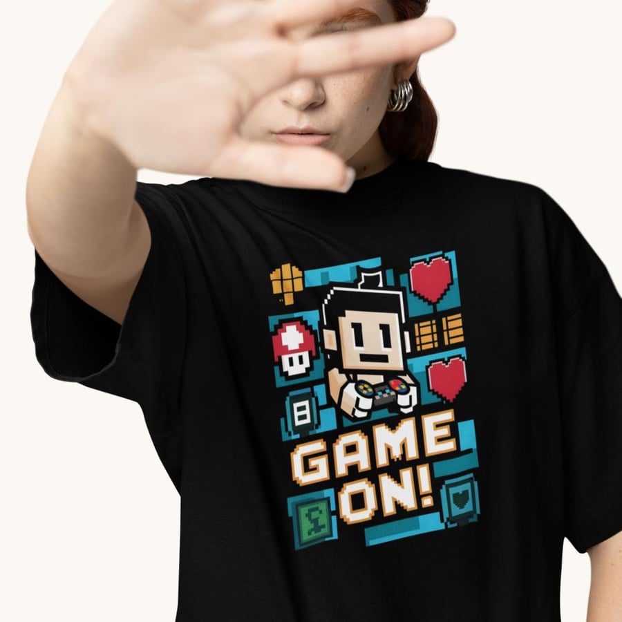 تي شيرت اوفر سايز Oversize T-Shirt Game ON