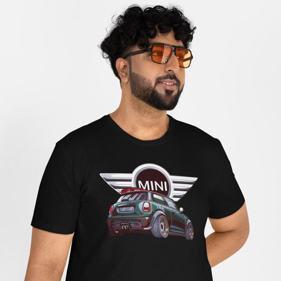 تي شيرت مقاس كبير ميني كوبر T-Shirt Big Size Mini cooper