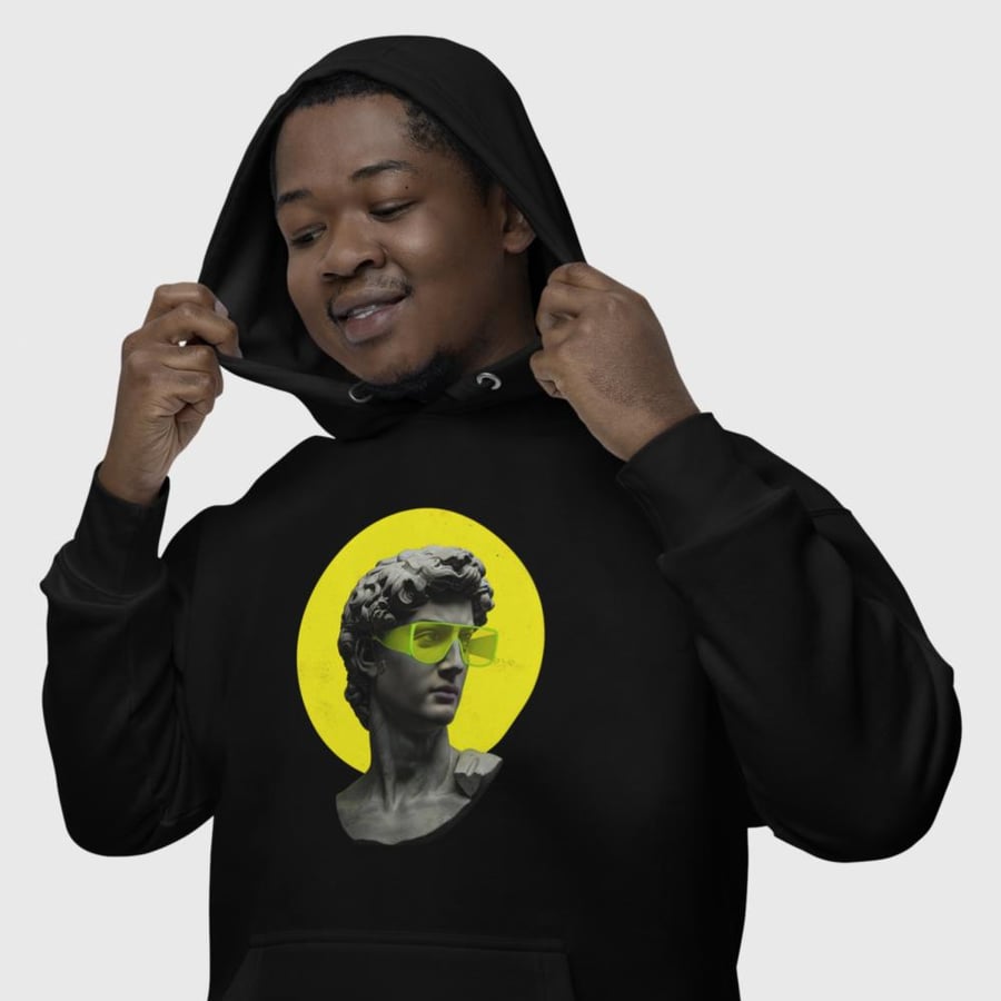 بلوفر مقاس كبير Hoodie Big Size Neon Yellow