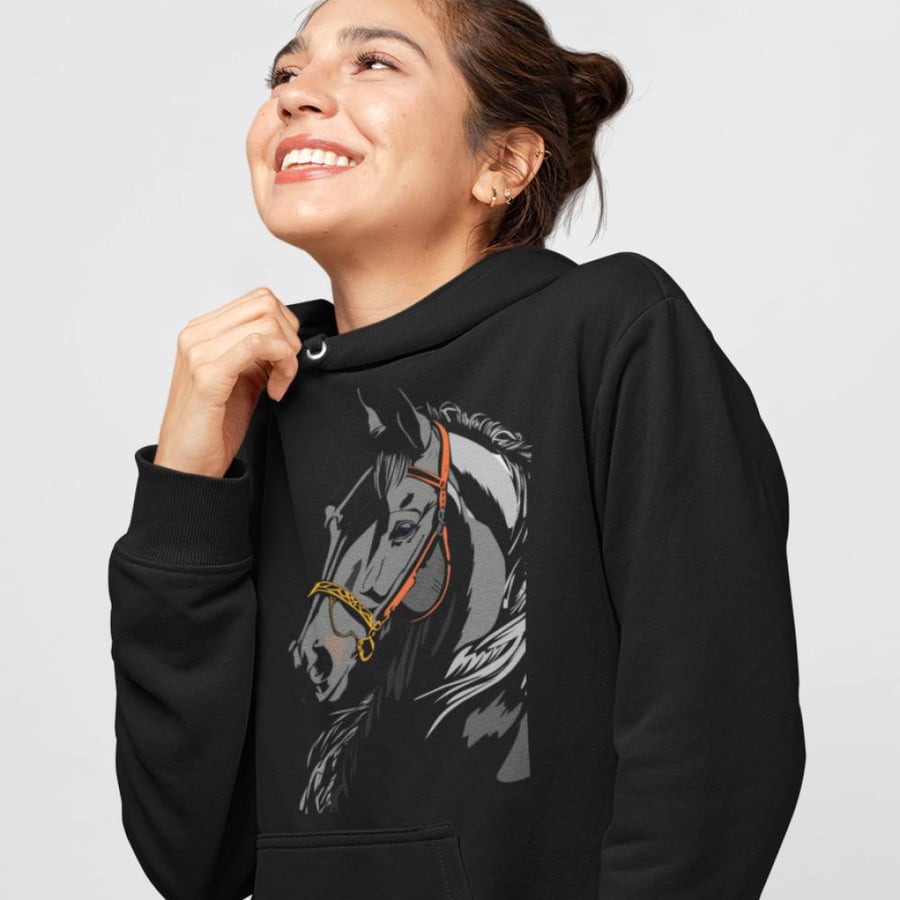 بلوفر Hoodie Black Horse