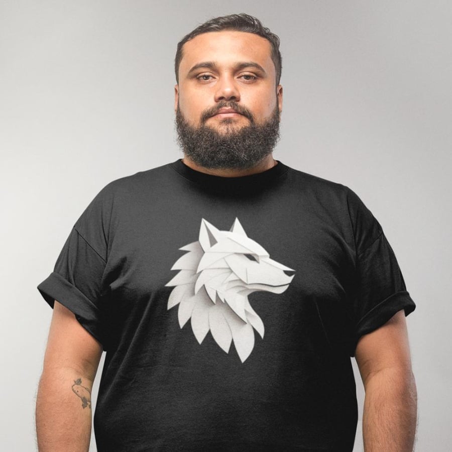 تي شيرت مقاس كبير T-Shirt Big Size Wolf
