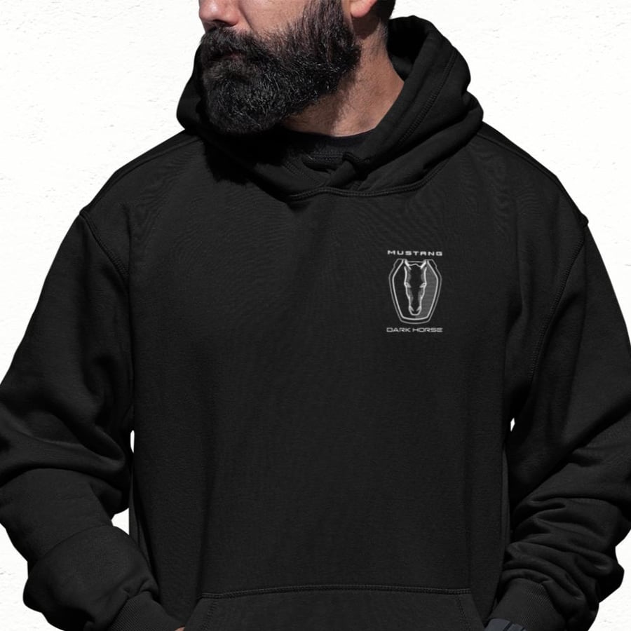 بلوفر مقاس كبير فورد موستنج دارك هورس Hoodie Big Size Ford Mustang Dark Horse
