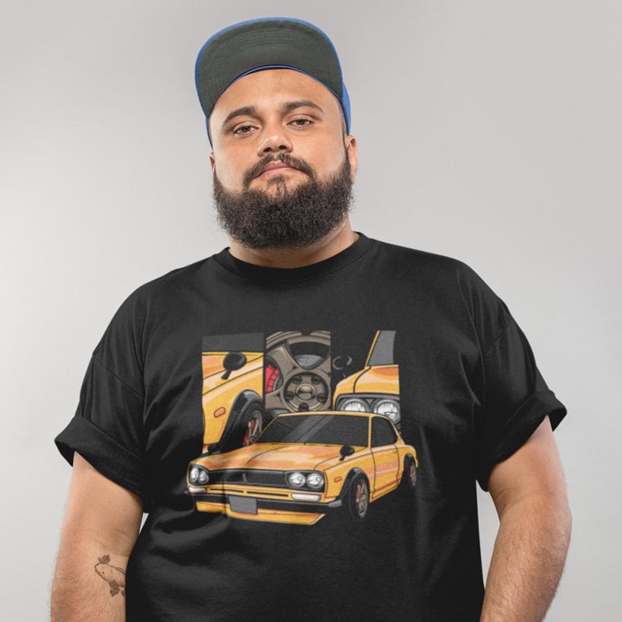 تي شيرت مقاس كبير نيسان سكاي لاين T-Shirt Big Size Nissan Skyline