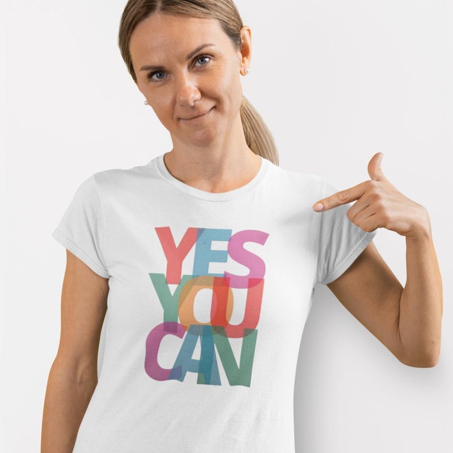 تي شيرت T-Shirt Yes You Can