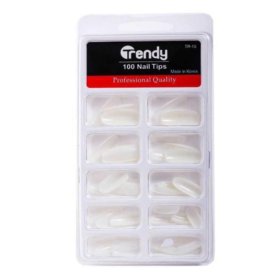 Trendy set of artificial nails with professional quality - Model (TR-15) - 100 pieces