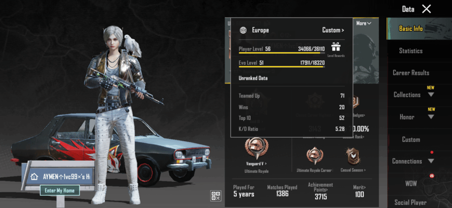 Korean PUBG account