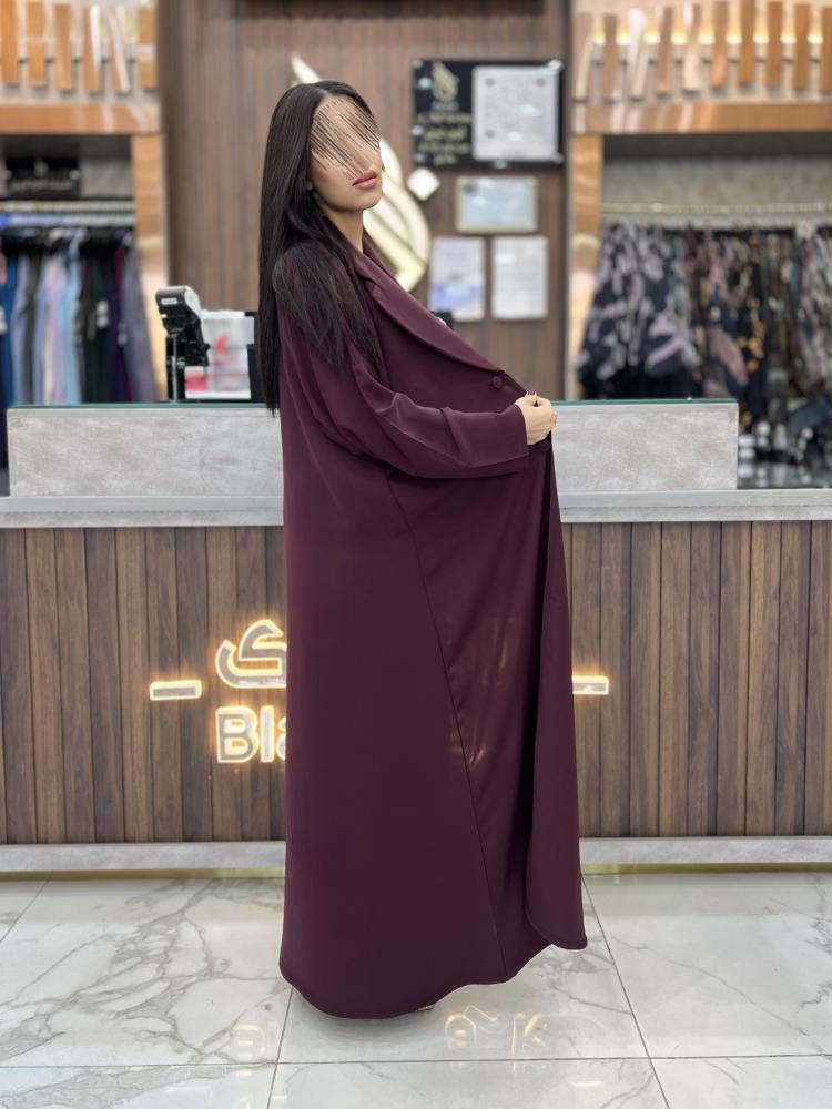 B095طقم سفر 4 قطع قصه كلوش بقماش رموش يباني لون عنابي