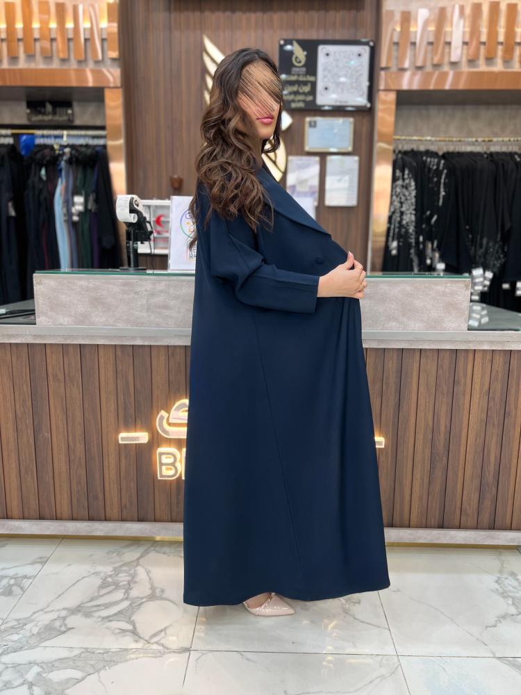 B098طقم سفر 4 قطع قصه كلوش بقماش كبراء لون كحلي
