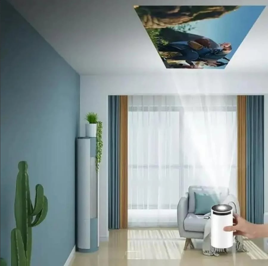 جهاز عرض DENX DX2591 الذكي بدقة FHD مع إضاءة LED وتقنية Keystone الرقمية، والاتصال بالبلوتوث و Wi-Fi