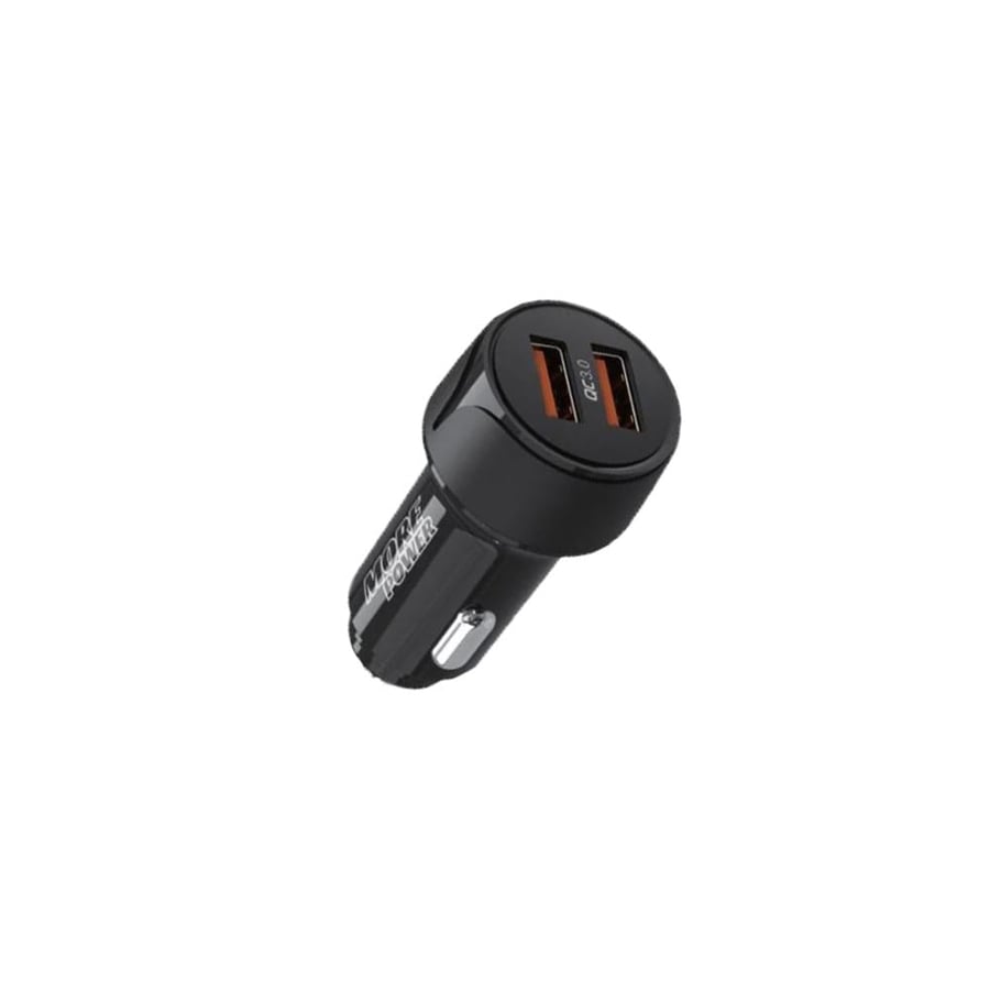 شاحن سيارة مور باور بمنفذين USB - شحن سريع QC 3.0 بقوة 24 واط