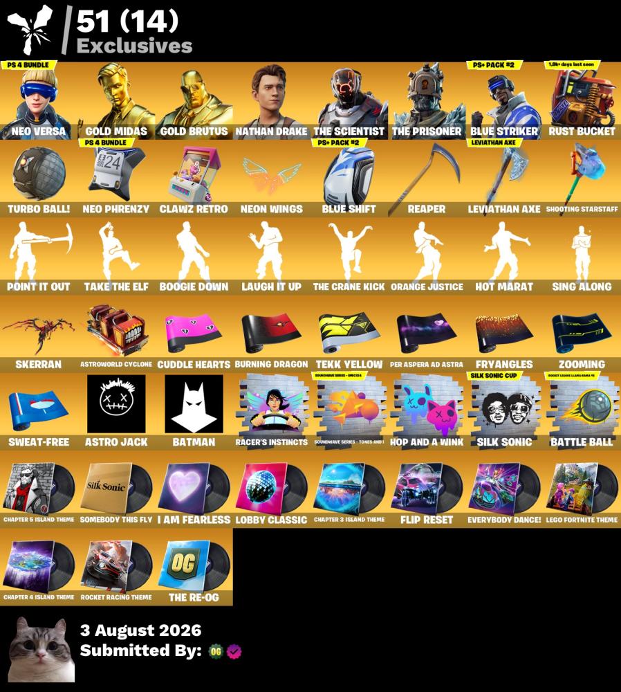 حساب فورتنايت 136skin اكس كريتوس اساسي