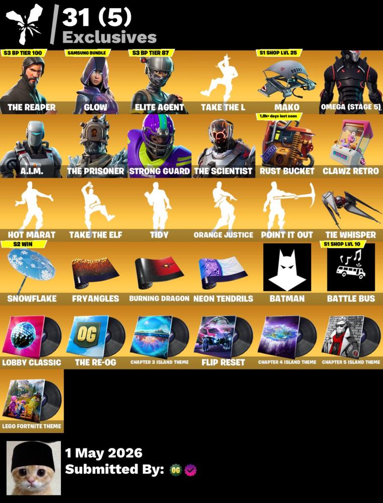 Fortnite account season 3 and 3k V-Bucks basic