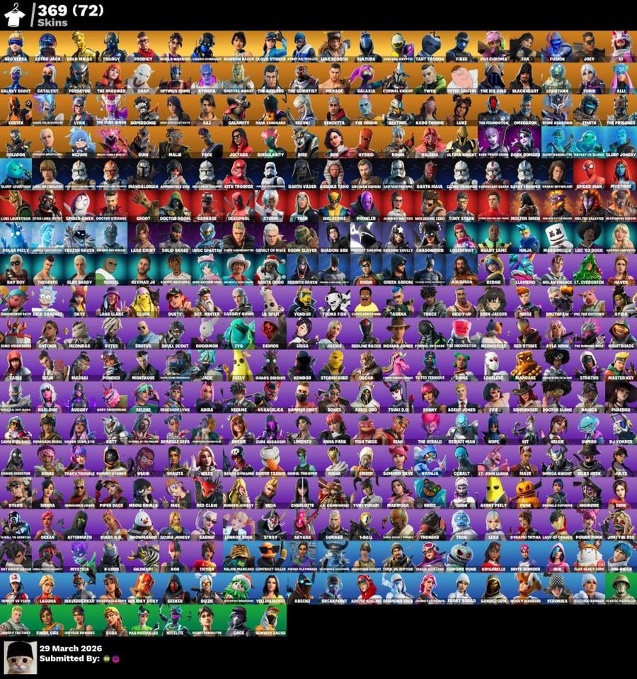 حساب فورتنايت 369skin فيبوكس 2k اساسي