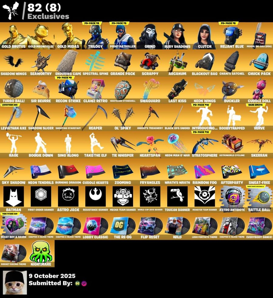 Fortnite account 210 skins and X Kritos basic