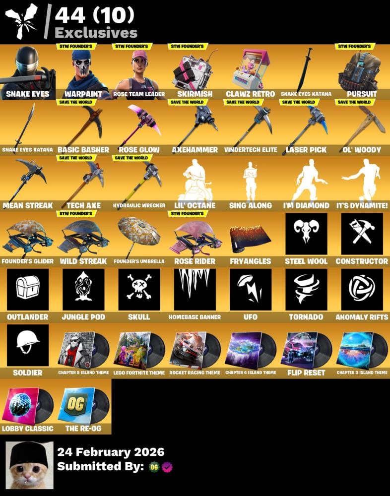 حساب فورتنايت باور زومبي 131 اساسي