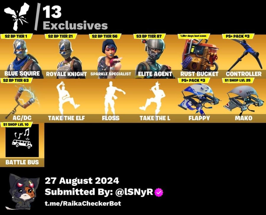 حساب فورتنايت سيزن 2رقصه فلوس