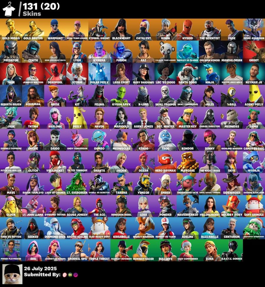 Fortnite account 131skin old zombie mode basic
