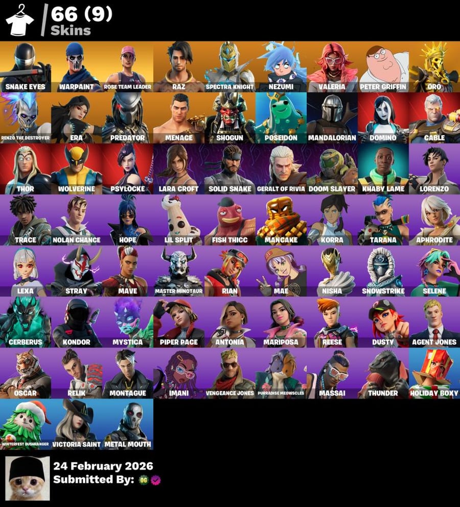 حساب فورتنايت باور زومبي 131 اساسي