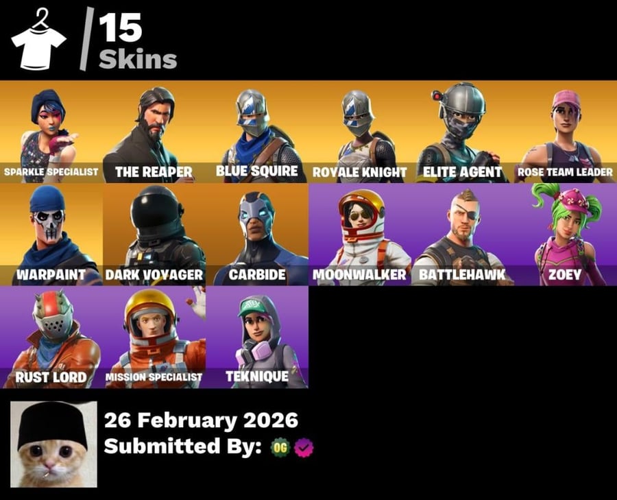 Fortnite account, dance, money, old zombie mode, basic