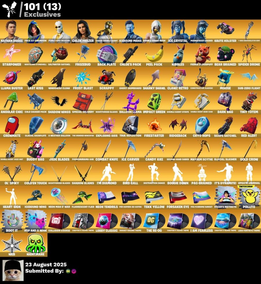 Fortnite account 280 basic skins