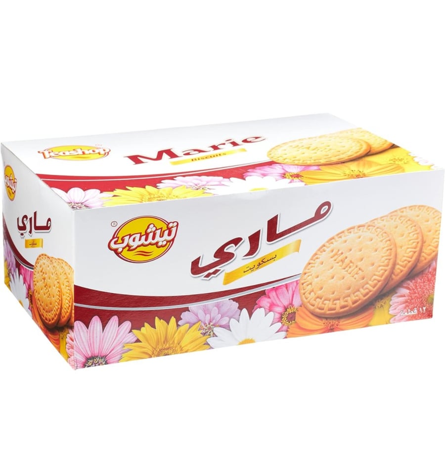 بسكويت ماري من تيشوب، 12 × 75 غرام - عبوة واحدة