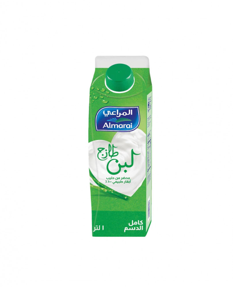 المراعي لبن طازج كامل الدسم 1 لتر