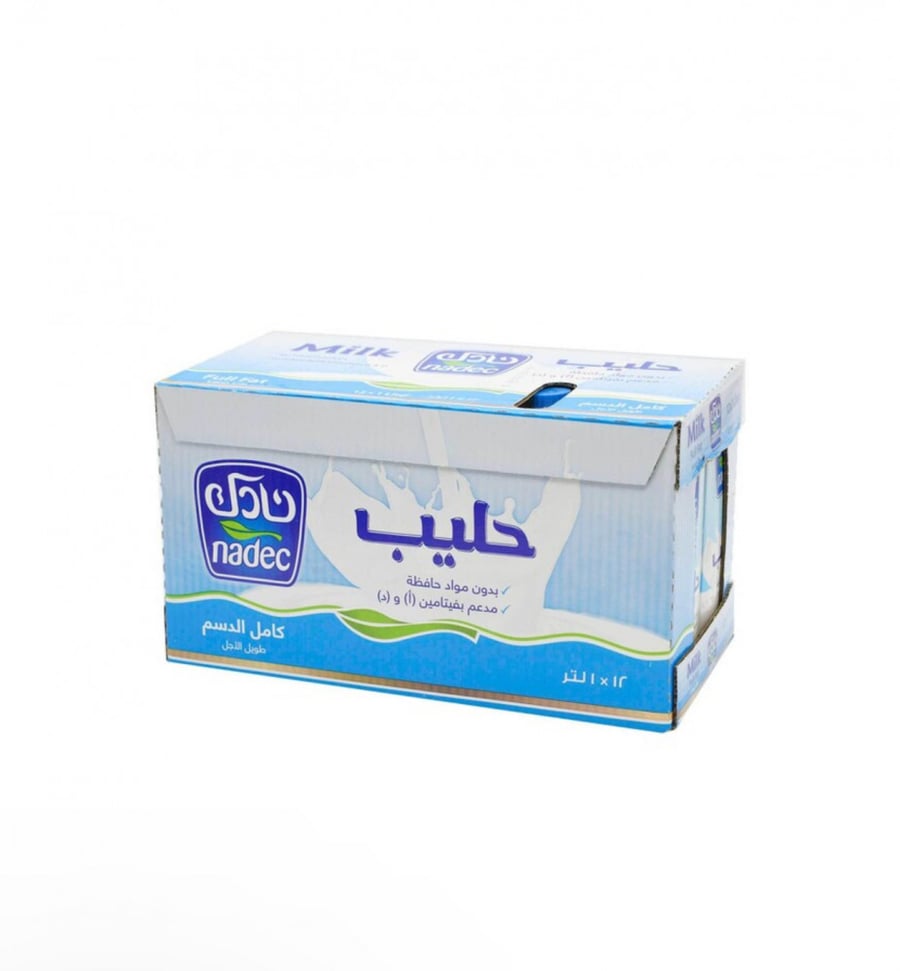 نادك حليب طويل الأجل كامل الدسم 1لتر × 12 قطعة