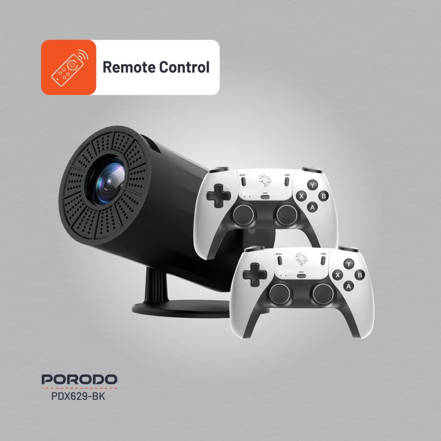 جهاز عرض ألعاب مع وحدات تحكم من شركة PORODO GAMING
