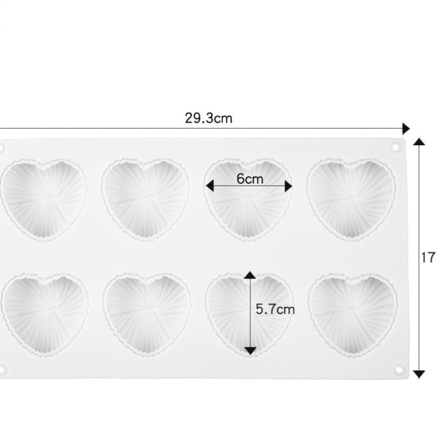 Silicone mousse heart bow small