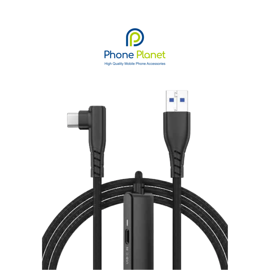 كابل USB-C بزاوية قائمة مع وحدة تحكم – بث مباشر وتسجيل فيديو عالي الجودة من Phone Planet